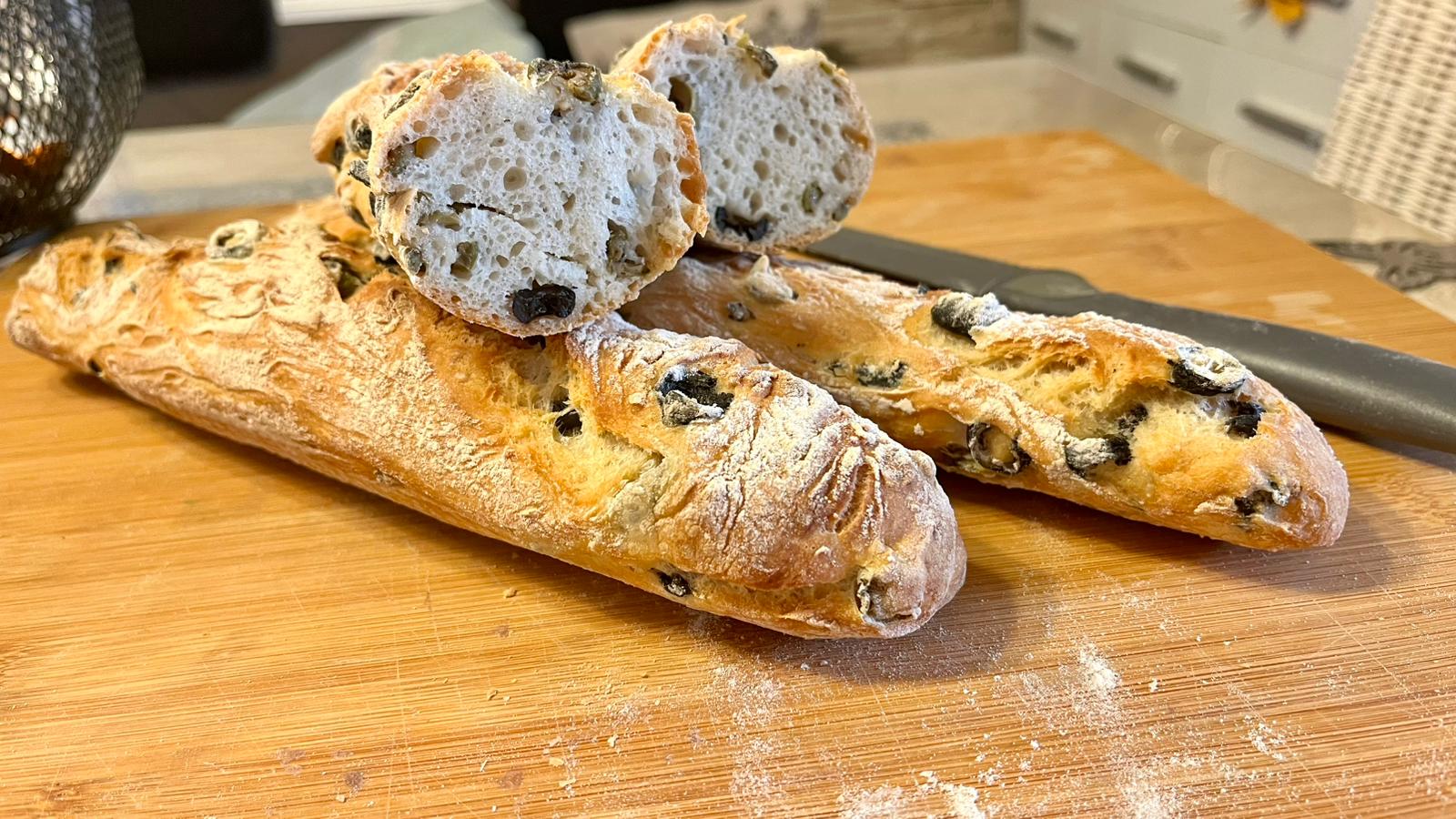 Baguette con olive