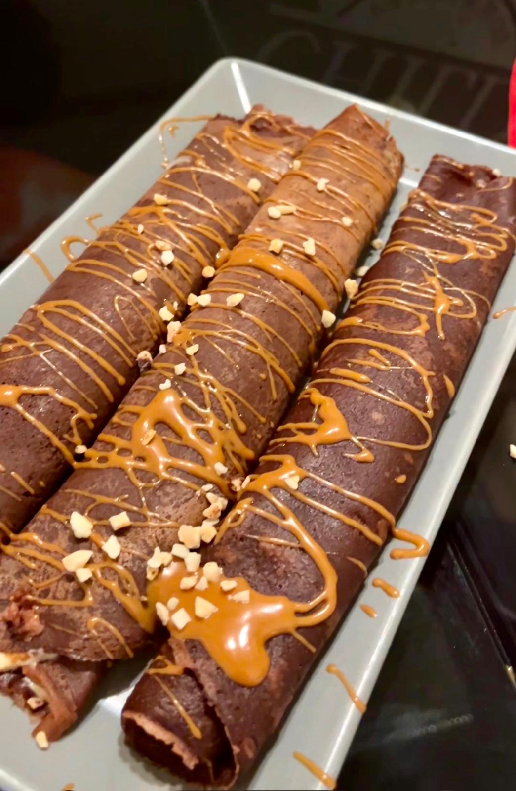 Crêpes al Cacao con crema di Lotus